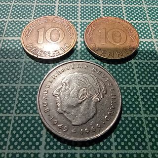 3 monedas alemanas 