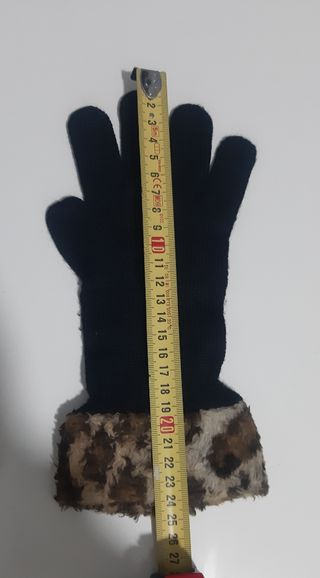 Guanti con polsino maculato tg U