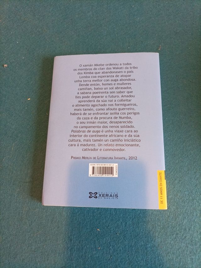 Libro palabras de auga