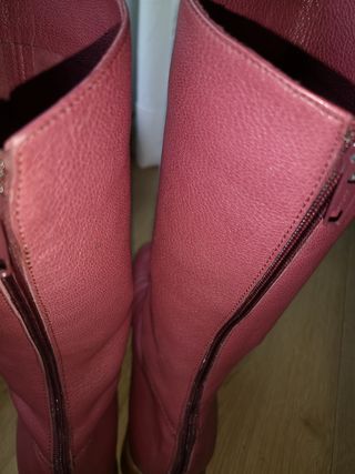 Botas altas piel rosa
