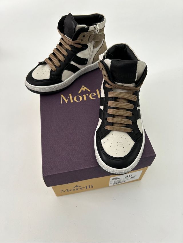 Nuovi sneaker alta bambino 30 vera pelle