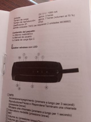Altavoz Bluetooth con Iluminación led