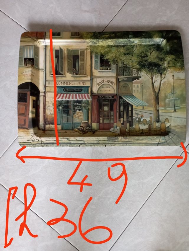 Vassoio parisian scenes