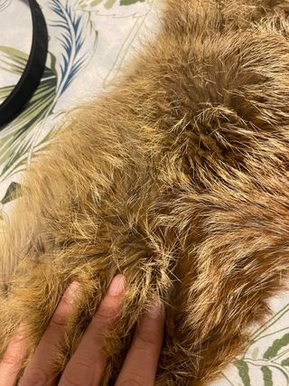 Bufanda de pelo de zorro natural