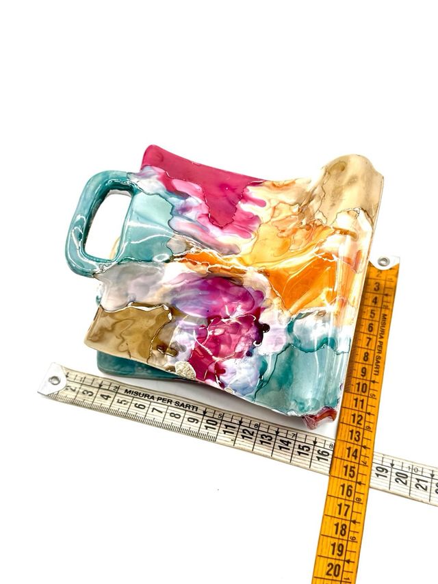 Vaso In Ceramica “Borsa” Nazzareno Picchiotti 1980