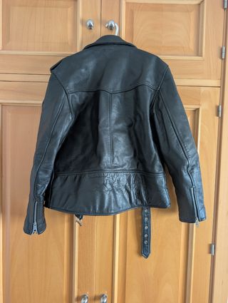 Chaqueta cuero auténtico de moto