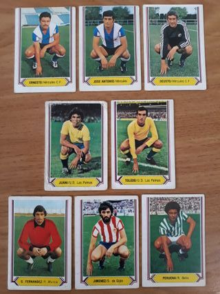 Lote 8 cromos fútbol Liga 80-81