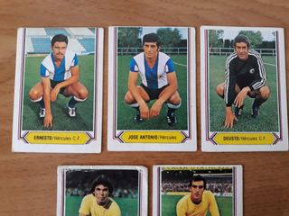 Lote 8 cromos fútbol Liga 80-81