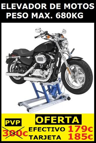 ELEVADOR MOTOS CON SOPORTE AL CARTER