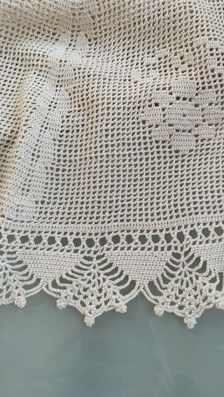 Tovaglia in cotone vintage fatta a mano