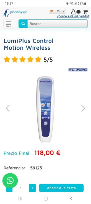 Mando a distancia. Lumiplus