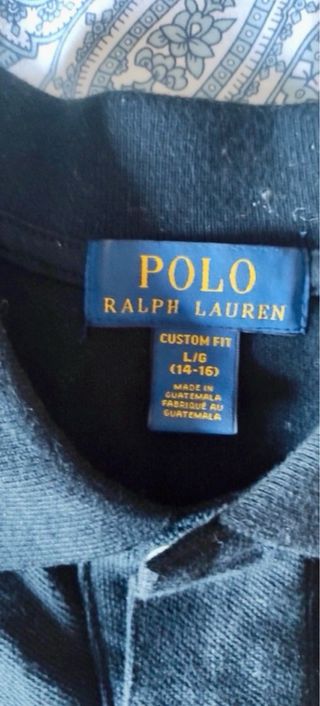 Polo negro Ralph Lauren adolescente 1416 años