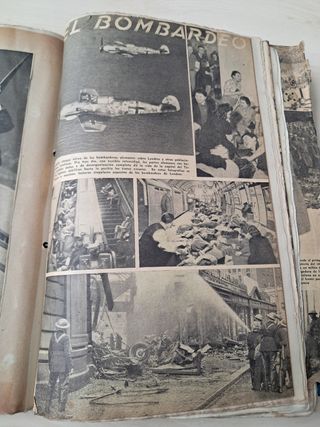 Recortes periódico antiguo de Guerra