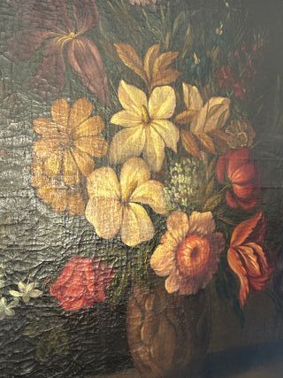 Antiguo óleo sobre lienzo F. Azcoytia