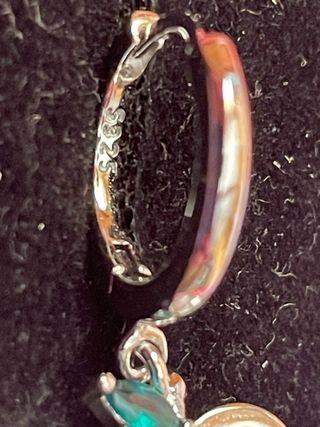 Pendientes plata aro con manzana