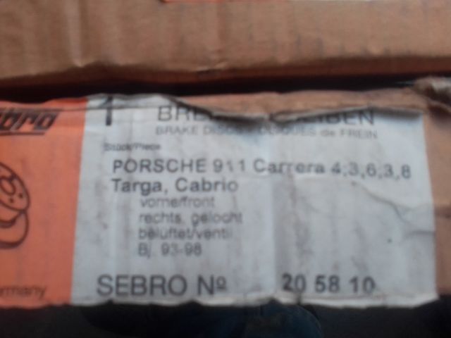 Discos freno Porsche 993 NUEVO - Made in Germany
