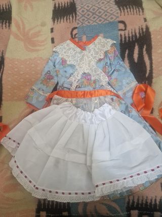 Traje de fallera niña 3 hasta 7 años