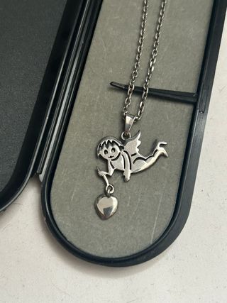 Collar con colgante "Ángel con corazon" plata 925