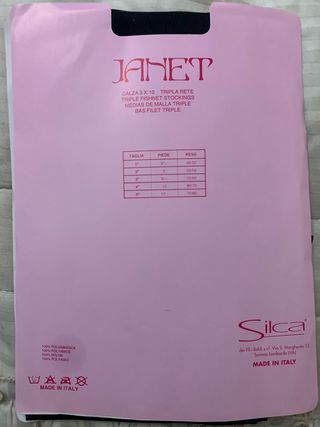 Calze per reggicalze tg 9 e 1/2 Silca colore fumo