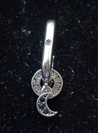 Pendientes plata aro rectangular estrella y lu