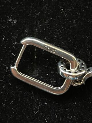 Pendientes plata aro rectangular estrella y lu