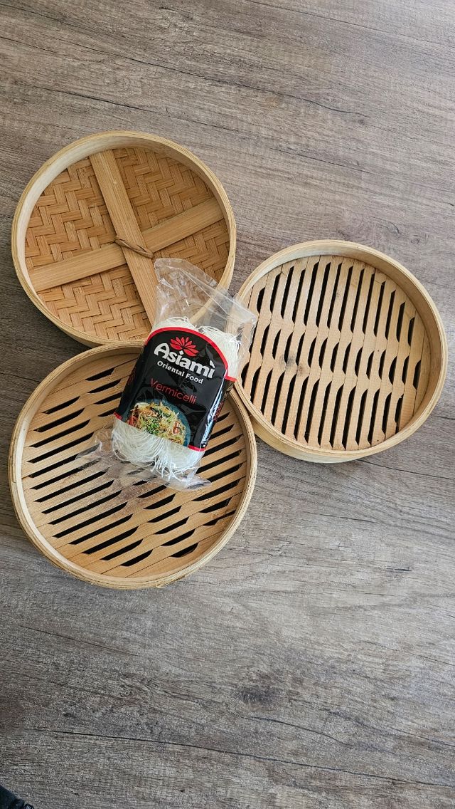 Cestello in bambú per cottura a vapore