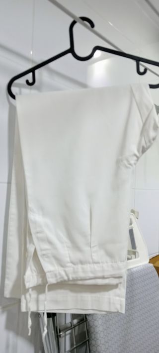 Pantalón de uniforme de trabajo blanco