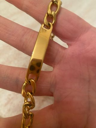 Bracciale uomo dorato acciaio