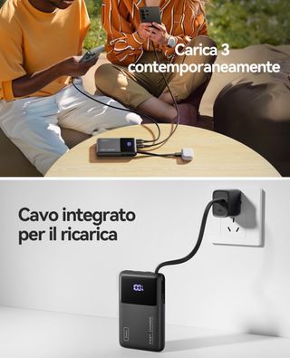 Power Bank, 10000mAh 20W Ricarica Rapida 