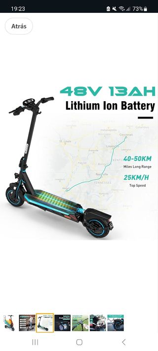 Patinete eléctrico por estrenar Evercross