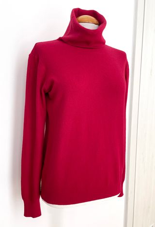 Blusa Rojo Magenta Cuello Tortuga || T M (38)