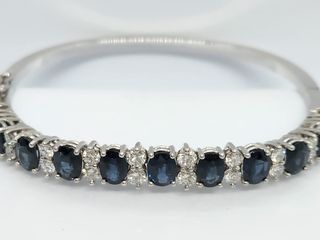 pulsera oro 18k diamantes y zafiros