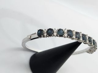 pulsera oro 18k diamantes y zafiros