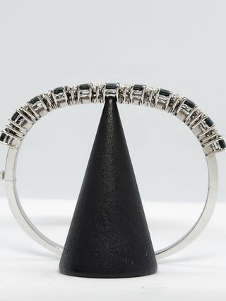 pulsera oro 18k diamantes y zafiros