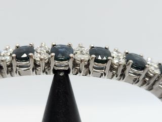 pulsera oro 18k diamantes y zafiros