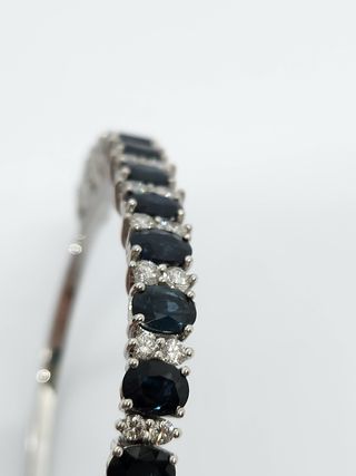 pulsera oro 18k diamantes y zafiros
