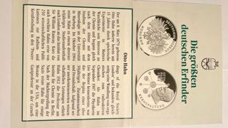 Medalla Otto Hahn  Plata Pura .999