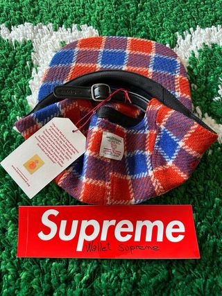 Gorra Supreme Harris Tweed Camp Cap Red Plaid