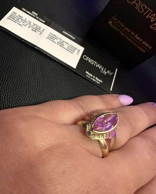 Anillo pink stone Oro 18k