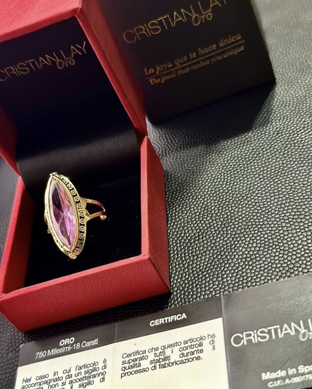 Anillo pink stone Oro 18k