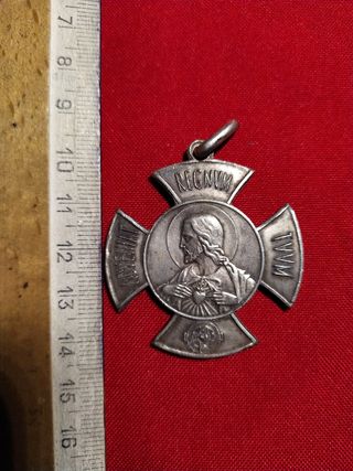 Colgantes Corazon Jesus y Maria