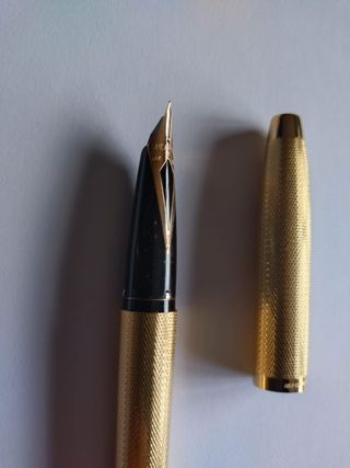 Sheaffer juego pluma y boligrafo bañados en oro