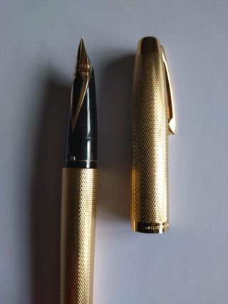 Sheaffer juego pluma y boligrafo bañados en oro
