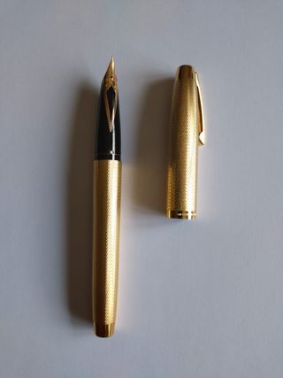 Sheaffer juego pluma y boligrafo bañados en oro