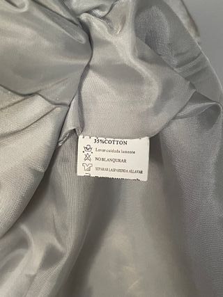 GABARDINA GRIS SATINADO