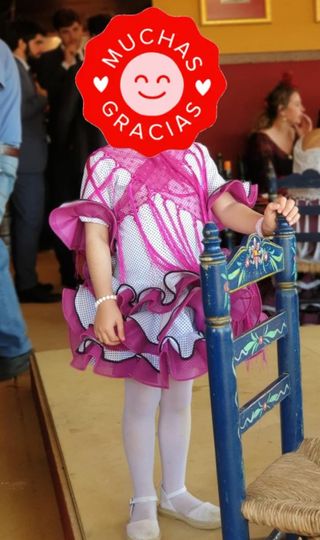 Vestido flamenca niña 3-4 años