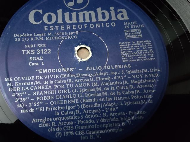 Vinilo Julio Iglesias