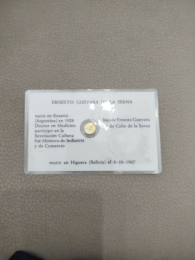 Tarjeta moneda Che Guevara