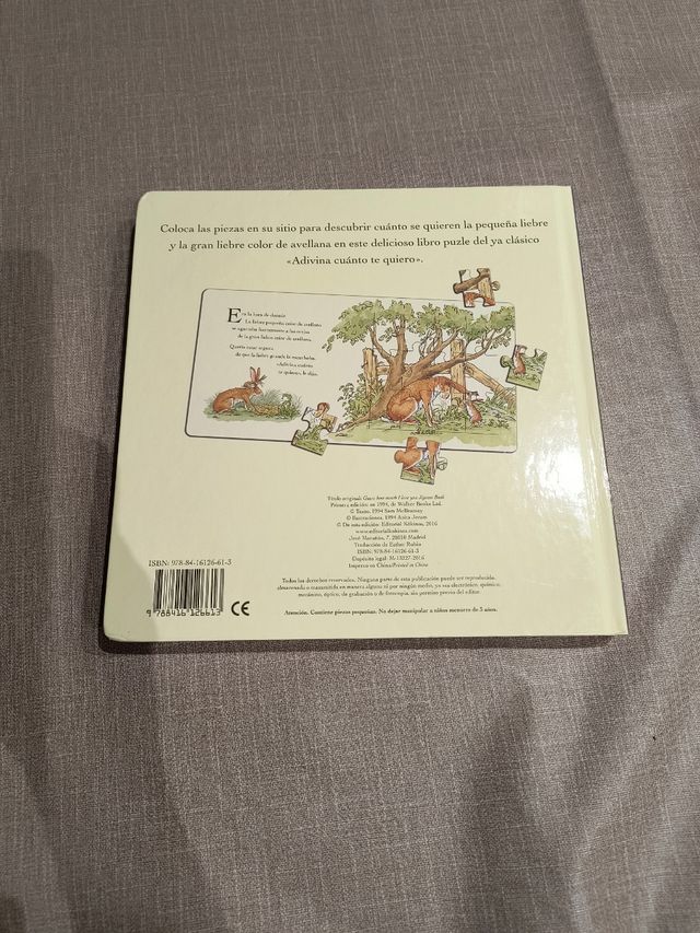 Adivina cuánto te quiero libro puzzle