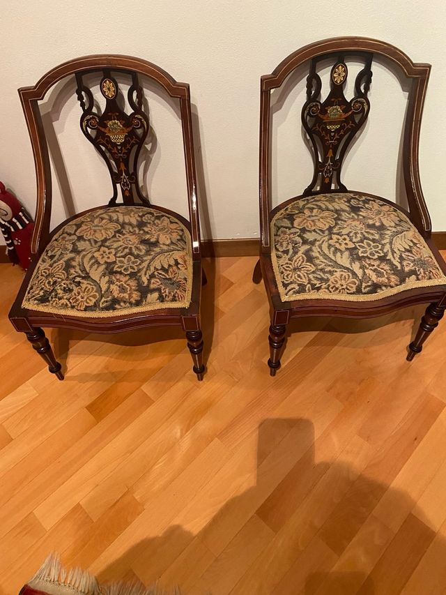 Coppia seggioline inglesi XIX secolo con garanzia